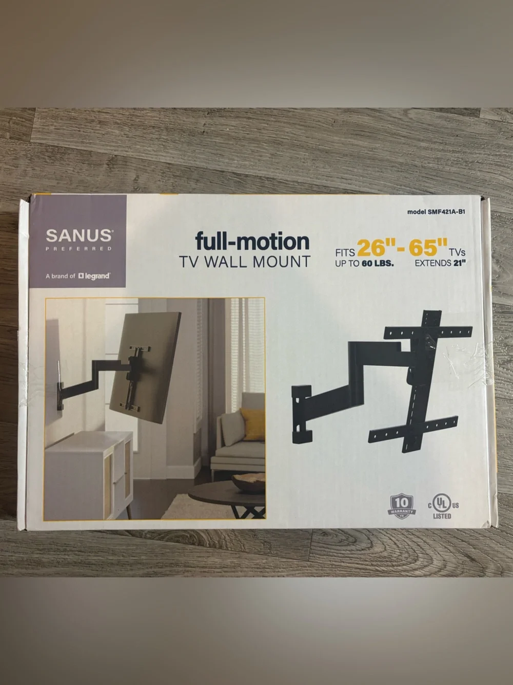 Sanus TV Wall Mount Bracket in Black